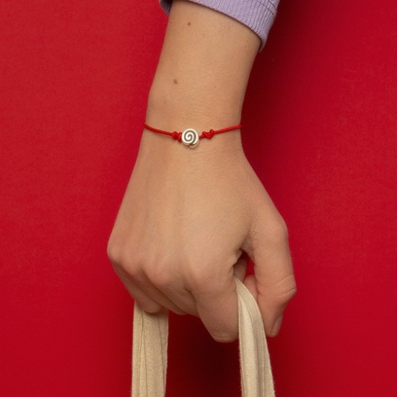 Pulsera bañada en plata Flor personalizada