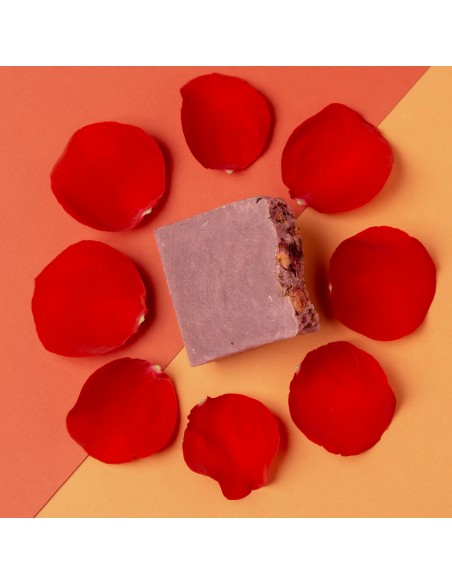 Jabón Artesanal de Rosas con tarjeta personalizada | Regalos solidarios