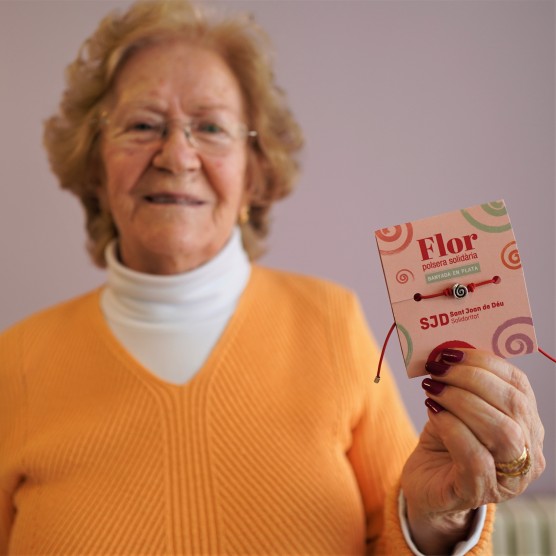 Polsera banyada en plata Flor | Productes solidaris SJD