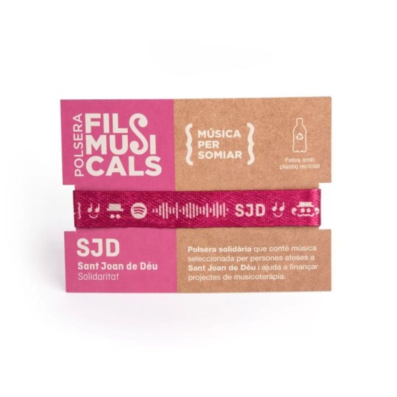 Expositor 30 polseres "Fils musicals"| Cessió de producte solidari