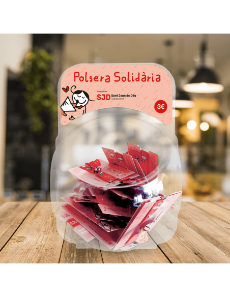 Expositor de 30 polseres "M'agrada cuidar" | Cessions de producte solidari