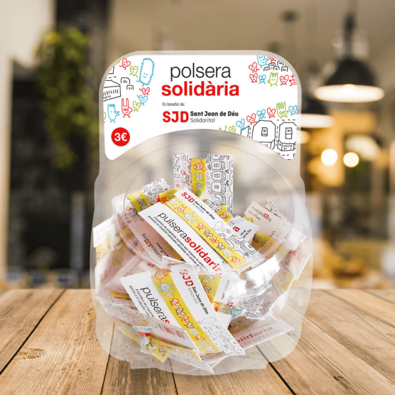 Expositor 30 polseres d'audiocontes | Cessió de producte solidari 2