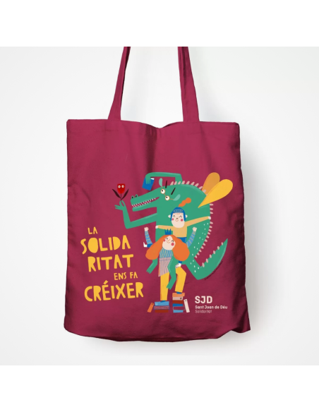 Bolsa de tela La solidaridad nos hace crecer | Regalos solidarios SJD