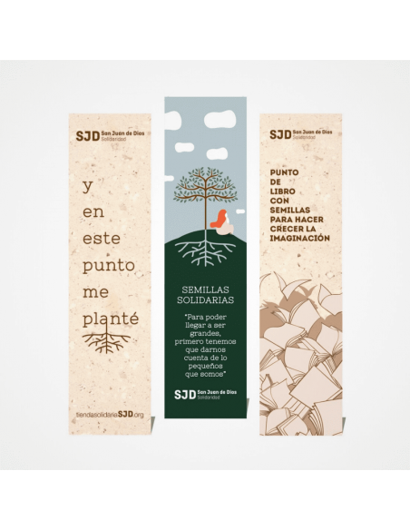 Punts de llibre solidaris amb llavors | Regals de Sant Jordi
