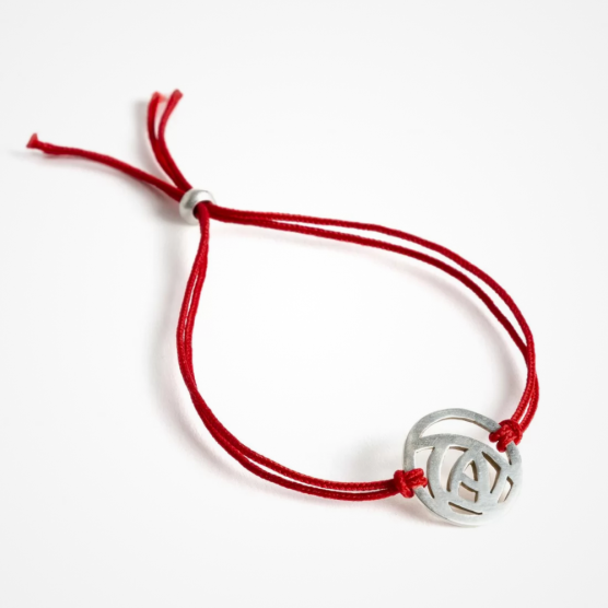 Polsera artesanal de plata 'Rosa' personalitzada 2