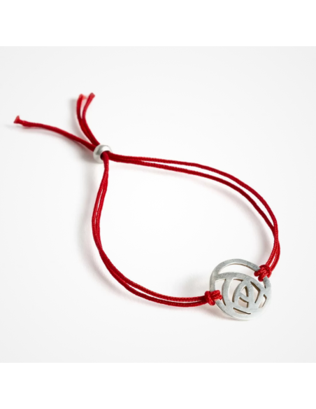 Polsera artesanal de plata 'Rosa' personalitzada