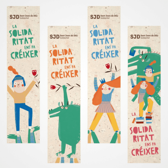 Puntos de libro solidarios personalizados | Regalos de Sant Jordi