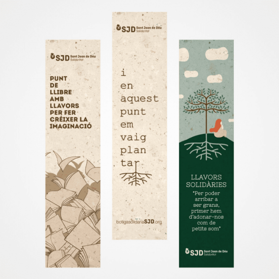 Punts de llibre solidaris personalitzats | Regals de Sant Jordi