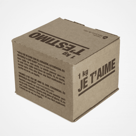 Caja de cartón Te Quiero