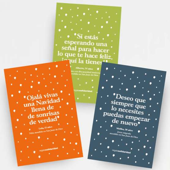 Pack de 3 Postales de Navidad - Mensajes optimistas 2