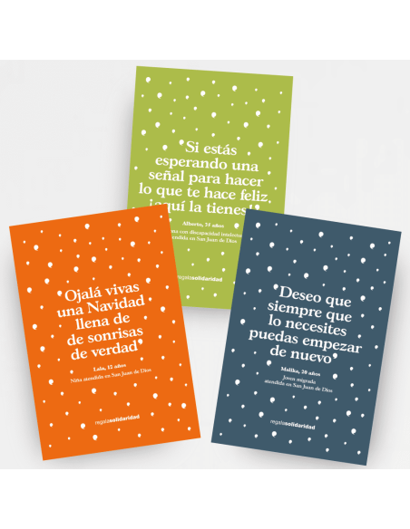 Pack de 3 Postals de Nadal - Missatges optimistes