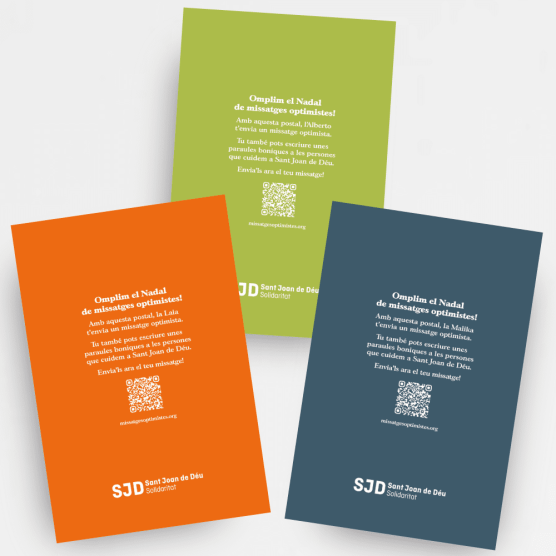 Pack de 3 Postals de Nadal - Missatges optimistes