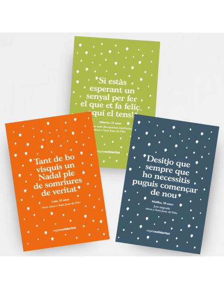 Pack de 30 Postals de Nadal - Missatges optimistes