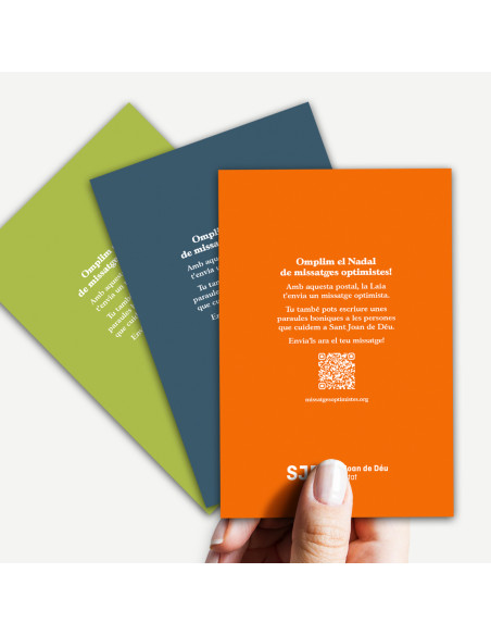Pack de 3 Postals de Nadal - Missatges optimistes