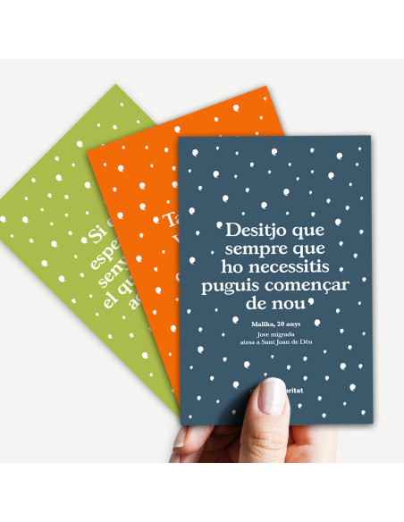 Pack de 3 Postales de Navidad - Mensajes optimistas