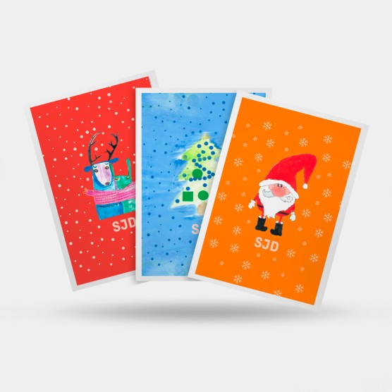 Pack de 3 Postales de Navidad - Dibujos