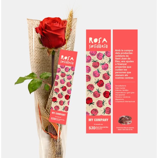 Rosas solidarias de Sant Jordi para empresas | Colabora con SJD